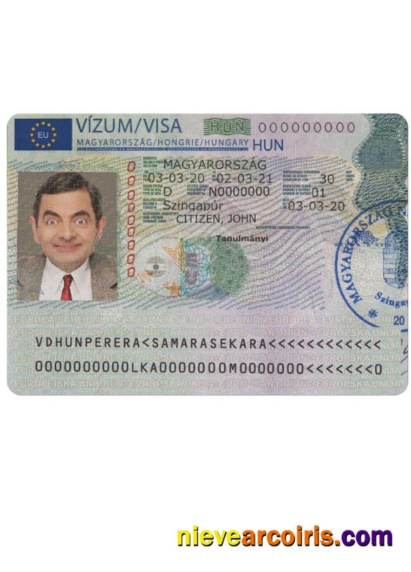 HUNGARY travel visa version 2